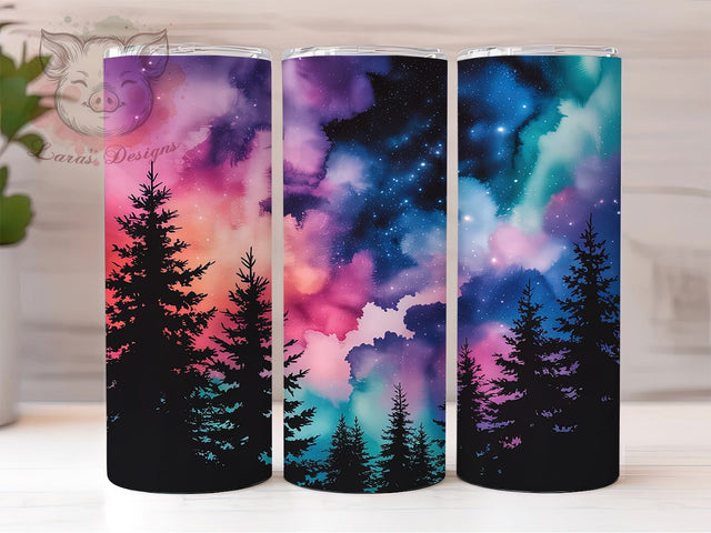 Neon Aurora Borealis Ink Tumbler, Neon Alcohol Ink Wrap, Aurora Borealis Sublimation, 20oz Neon Tumbler, Colorful Ink Art, Cosmic Aurora Mug, Whimsical Night Sky Cup Sublimation Lara' s Designs 