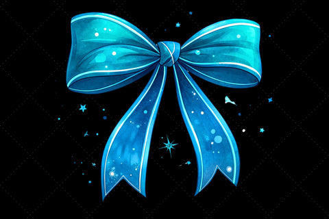 Neon Blue Glow Coquette Bow Clipart, neon blue bow, glowing coquette bow, vibrant bow design, blue glow clipart, digital bow design, neon glow design, glowing bow art Sublimation FloridPrintables 