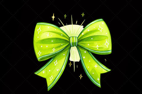 Neon Blue Glow Coquette Bow Clipart, neon green bow, glowing coquette bow, vibrant bow design, green glow clipart, digital bow design, neon glow design, glowing bow art, vibrant neon green Sublimation FloridPrintables 
