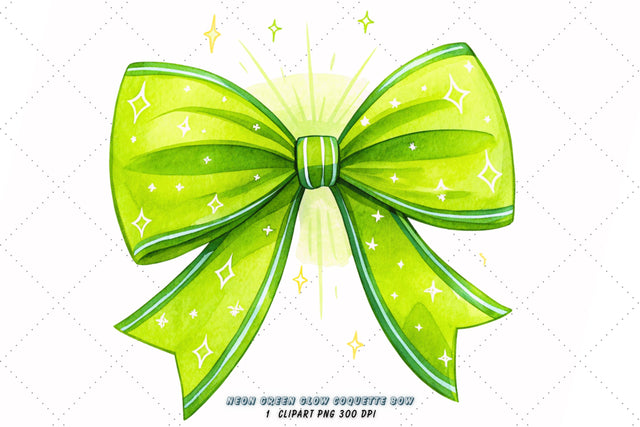Neon Blue Glow Coquette Bow Clipart, neon green bow, glowing coquette bow, vibrant bow design, green glow clipart, digital bow design, neon glow design, glowing bow art, vibrant neon green Sublimation FloridPrintables 
