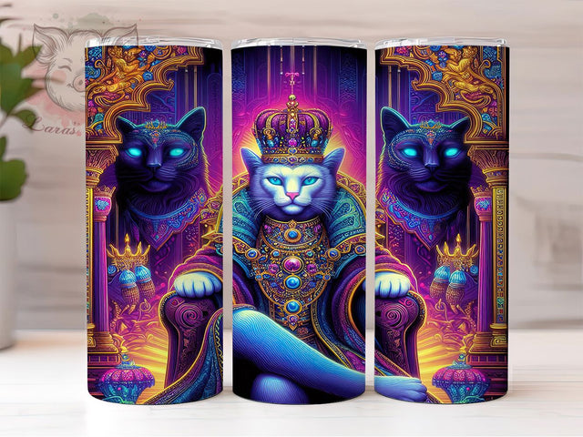 Neon Bright Cat Lover Tumbler, Pet Lover Tumbler, Bright Neon Wrap, Stylish 20oz Wrap, Sublimation Design, Trendy Gift Idea, Cute Cat Lover Wrap Sublimation Lara' s Designs 