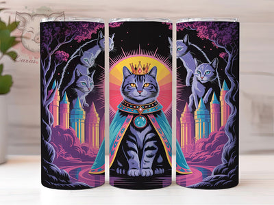 Neon Bright Cat Lover Tumbler, Pet Lover Tumbler, Bright Neon Wrap, Stylish 20oz Wrap, Sublimation Design, Trendy Gift Idea, Cute Cat Lover Wrap Sublimation Lara' s Designs 
