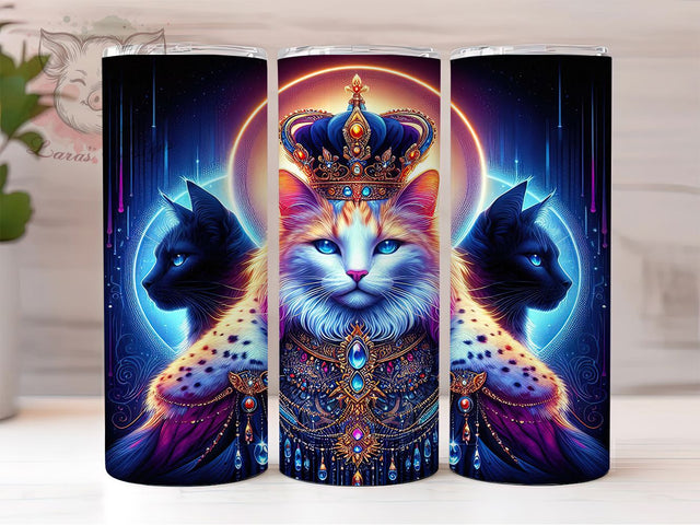 Neon Bright Cat Lover Tumbler, Pet Lover Tumbler, Bright Neon Wrap, Stylish 20oz Wrap, Sublimation Design, Trendy Gift Idea, Cute Cat Lover Wrap Sublimation Lara' s Designs 