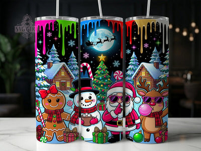 Neon Christmas Crew 20oz Tumbler, Neon Christmas Crew, Christmas Crew, Neon Christmas, Neon Crew Tumbler, Christmas Tumbler, Crew Tumbler PNG, 20oz Tumbler Wrap Sublimation SvggirlplusArt 