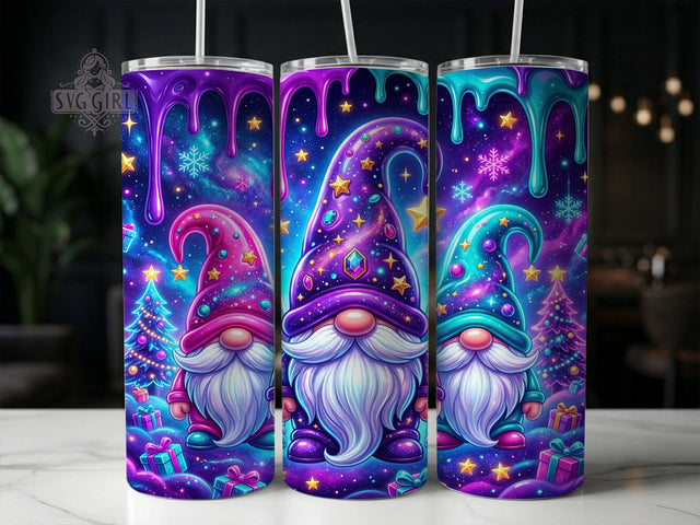 Neon Christmas Gnomes 20oz Tumbler, Neon Christmas, Christmas Gnomes, Neon Gnome Tumbler, Gnome Tumbler Wrap, 20oz Tumbler Wrap, Christmas Gnome PNG, Neon Gnome PNG Sublimation SvggirlplusArt 