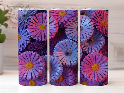 Neon Daisy Spring Flower Tumbler, Spring Flower Tumbler, Bright Neon Wrap, Stylish 20oz Wrap, Sublimation Design, Trendy Gift Idea, Colorful Spring Wrap Sublimation Lara' s Designs 