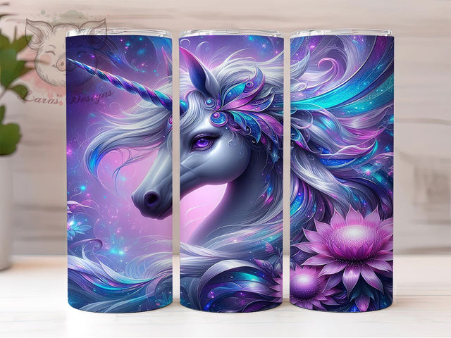 Neon Floral Vibrant Colorful Horse Tumbler, Floral Horse Cup Wrap, 20Oz Sublimation Design, Colorful Equestrian Drinkware, Bright Floral Tumbler, Horse Lover Coffee Cup, Vibrant Horse Mug Sublimation Lara' s Designs 