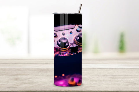 Neon Gamer Tumbler sublimation designs, Controller Gamer PNG, Gamer Tumbler Wrap, 3D Game Controller Tumbler Wrap, 20oz Skinny Tumbler, Video Game Sublimation, Video Gaming Tumbler Wrap Sublimation FloridPrintables 