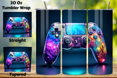 Neon Gamer Tumbler sublimation designs download PNG, Game, Gamer Tumbler Wrap, 3D Game Controller Tumbler Wrap, 20oz Skinny Tumbler, Video Game Sublimation, Video Gaming Tumbler Wrap Sublimation FloridPrintables 