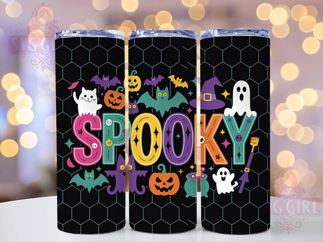 Neon Glow Ghost Witch Cauldron Tumbler, Glow Ghosts Wrap, Candy Cauldron Sublimation, Witch Skull Drinkware, Spooky Neon Cup, Haunted Glow Tumbler, Creepy Halloween Design Sublimation SvggirlplusArt 