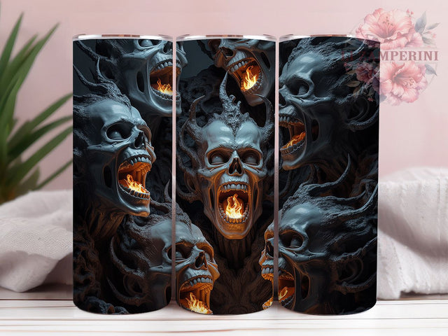 Neon Glowing Dark Fantasy Demon Tumbler, Neon Demon Wrap, 20oz Tumbler Sublimation, Dark Fantasy Demon Design, Fiery Demon Art, Mythical Creature Tumbler, Horror Demon Wrap Sublimation Li Zamperini 
