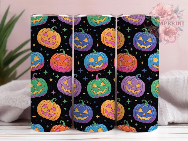 Neon Glowing Jack O’Lantern Tumbler, Halloween Glow Wrap, 20oz Sublimation PNG, Bright Spooky Cup, Electric Fall Mug, Glowing Jack O Lantern Design, UV Halloween Tumbler Sublimation Li Zamperini 