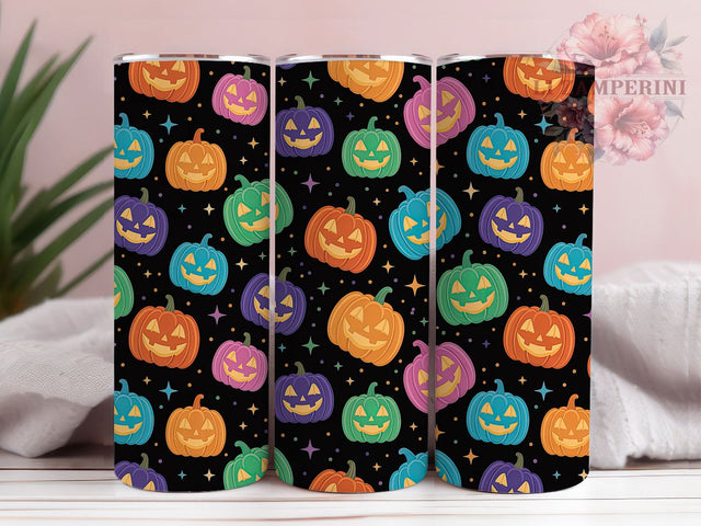 Neon Glowing Jack O’Lantern Tumbler, Halloween Glow Wrap, 20oz Sublimation PNG, Bright Spooky Cup, Electric Fall Mug, Glowing Jack O Lantern Design, UV Halloween Tumbler Sublimation Li Zamperini 