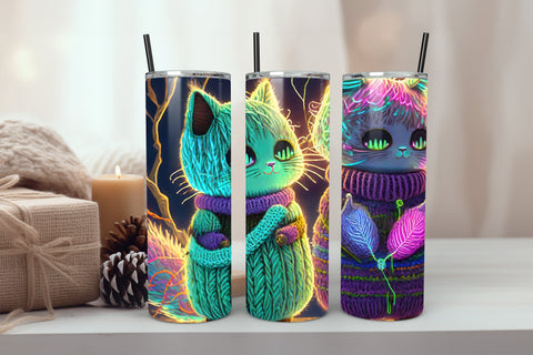 Neon Glowing Love Tumbler 20oz Skinny Tumbler Sublimation Creativeart88 