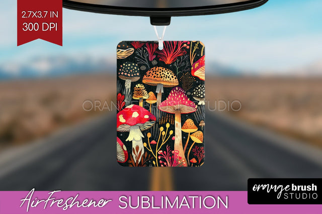 Neon Halloween Air Freshener Sublimation - Halloween Pattern Sublimation OrangeBrushStudio 