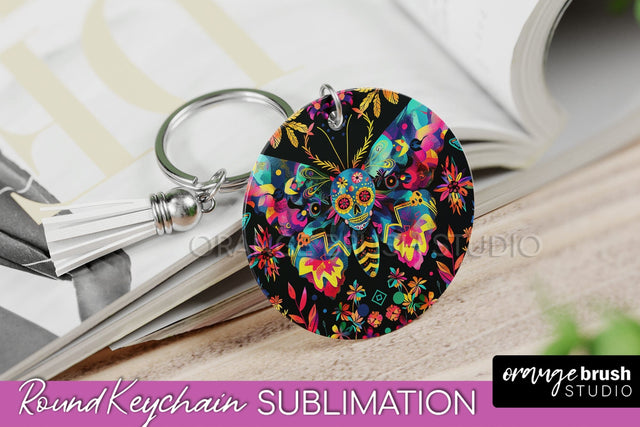 Neon Halloween Keychain - Spooky Keychain Sublimation Sublimation OrangeBrushStudio 