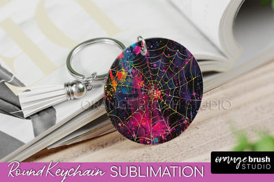 Neon Halloween Keychain - Spooky Keychain Sublimation Sublimation OrangeBrushStudio 