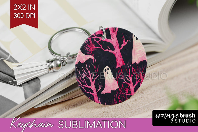 Neon Halloween Keychain - Spooky Keychain Sublimation Sublimation OrangeBrushStudio 