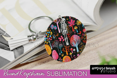 Neon Halloween Keychain - Spooky Keychain Sublimation Sublimation OrangeBrushStudio 