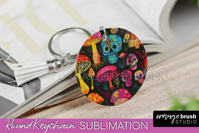 Neon Halloween Keychain - Spooky Keychain Sublimation Sublimation OrangeBrushStudio 