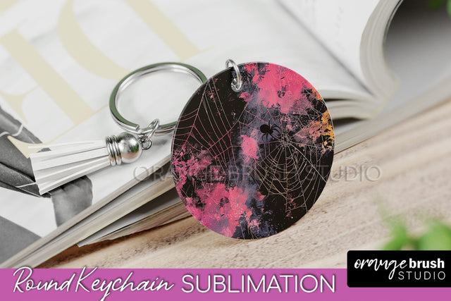 Neon Halloween Keychain - Spooky Keychain Sublimation Sublimation OrangeBrushStudio 