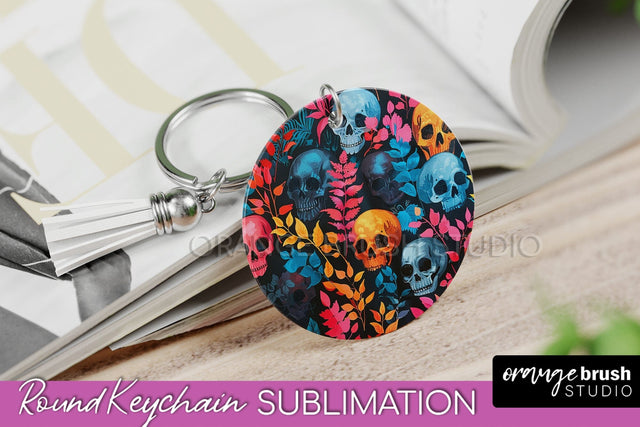 Neon Halloween Keychain - Spooky Keychain Sublimation Sublimation OrangeBrushStudio 