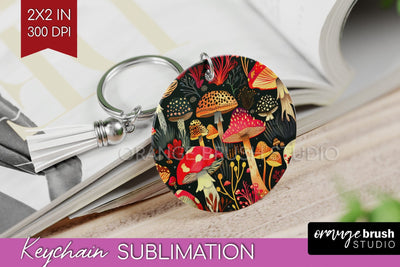 Neon Halloween Keychain - Spooky Keychain Sublimation Sublimation OrangeBrushStudio 