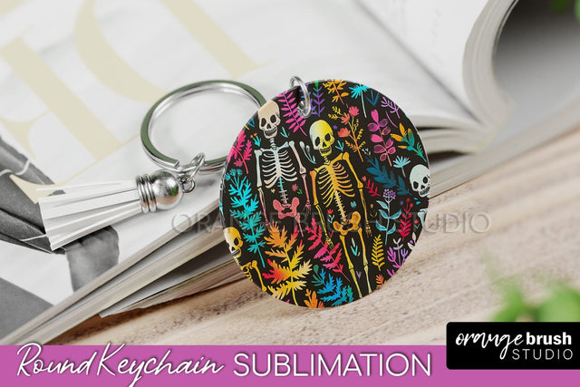 Neon Halloween Keychain - Spooky Keychain Sublimation Sublimation OrangeBrushStudio 
