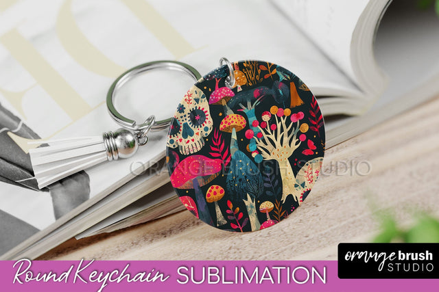 Neon Halloween Keychain - Spooky Keychain Sublimation Sublimation OrangeBrushStudio 