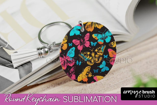 Neon Halloween Keychain - Spooky Keychain Sublimation Sublimation OrangeBrushStudio 