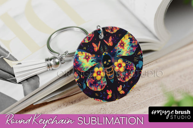 Neon Halloween Keychain - Spooky Keychain Sublimation Sublimation OrangeBrushStudio 