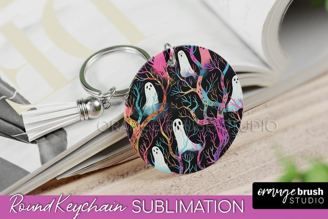 Neon Halloween Keychain - Spooky Keychain Sublimation Sublimation OrangeBrushStudio 