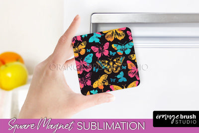 Neon Halloween Magnet Sublimation - Spooky Magnet Design Sublimation OrangeBrushStudio 