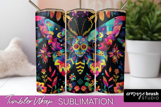 Neon Halloween Tumbler Wrap - Spooky Tumbler Sublimation Sublimation OrangeBrushStudio 