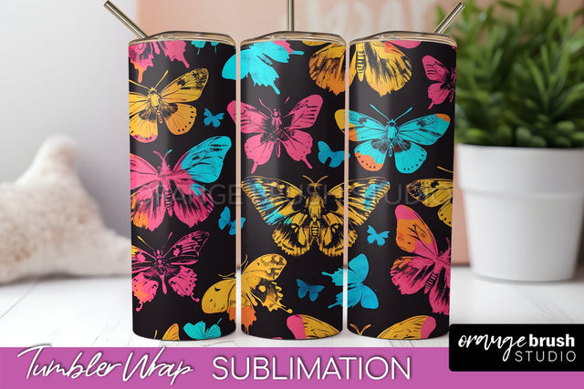 Neon Halloween Tumbler Wrap - Spooky Tumbler Sublimation Sublimation OrangeBrushStudio 
