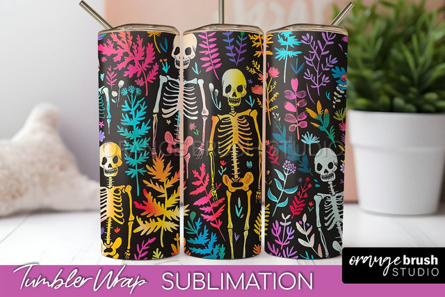 Neon Halloween Tumbler Wrap - Spooky Tumbler Sublimation Sublimation OrangeBrushStudio 