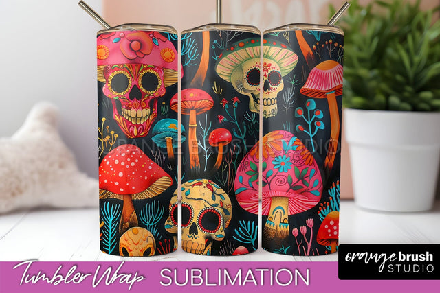 Neon Halloween Tumbler Wrap - Spooky Tumbler Sublimation Sublimation OrangeBrushStudio 