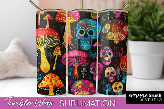Neon Halloween Tumbler Wrap - Spooky Tumbler Sublimation Sublimation OrangeBrushStudio 
