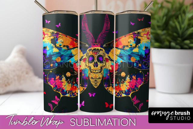 Neon Halloween Tumbler Wrap - Spooky Tumbler Sublimation Sublimation OrangeBrushStudio 