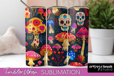 Neon Halloween Tumbler Wrap - Spooky Tumbler Sublimation Sublimation OrangeBrushStudio 