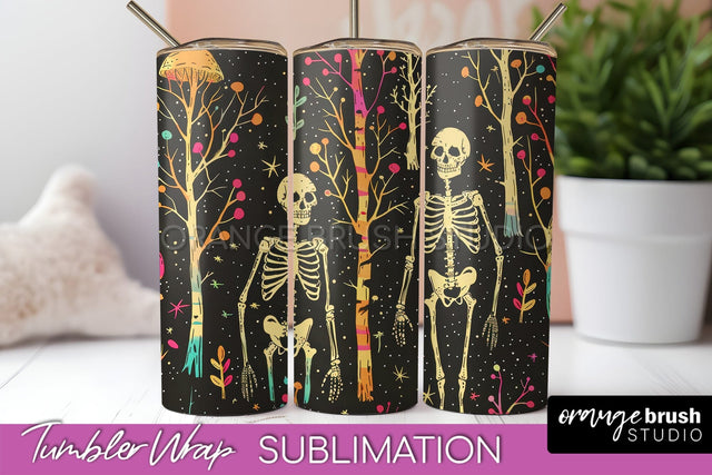 Neon Halloween Tumbler Wrap - Spooky Tumbler Sublimation Sublimation OrangeBrushStudio 