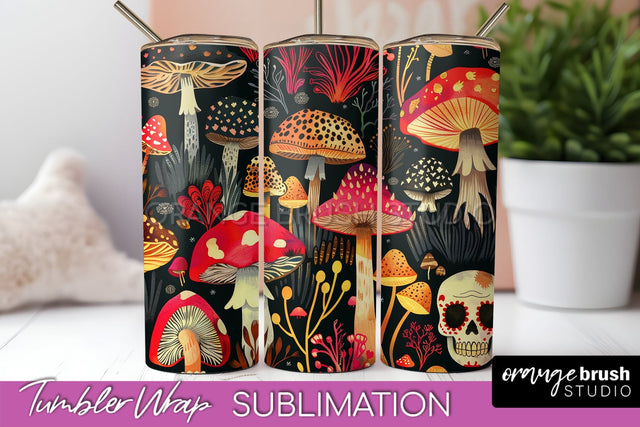 Neon Halloween Tumbler Wrap - Spooky Tumbler Sublimation Sublimation OrangeBrushStudio 