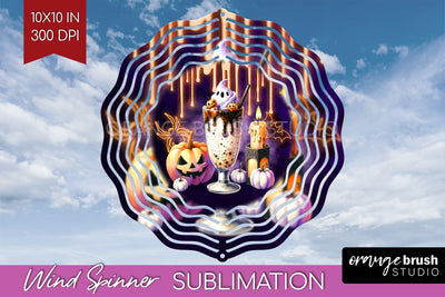 Neon Halloween Wind Spinner PNG - Cocktail Wine Sublimation Sublimation OrangeBrushStudio 