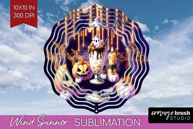 Neon Halloween Wind Spinner PNG - Cocktail Wine Sublimation Sublimation OrangeBrushStudio 