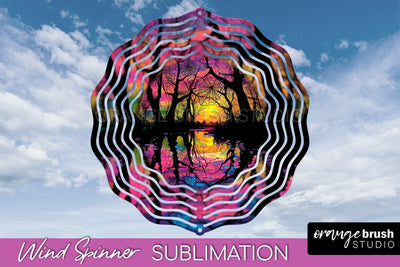 Neon Halloween Wind Spinner, Spooky Wind Spinner Sublimation Sublimation OrangeBrushStudio 