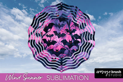 Neon Halloween Wind Spinner, Spooky Wind Spinner Sublimation Sublimation OrangeBrushStudio 