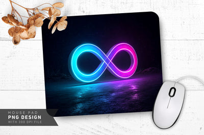 Neon Infinity Symbol Mouse Pad Design Sublimation Regulrcrative 