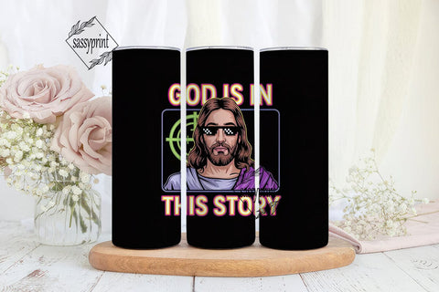 Neon Jesus Meme Tumbler Wrap Sublimation sassyprint 