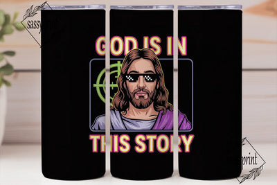 Neon Jesus Meme Tumbler Wrap Sublimation sassyprint 