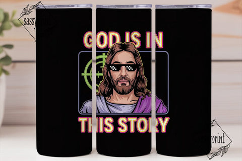 Neon Jesus Meme Tumbler Wrap Sublimation sassyprint 